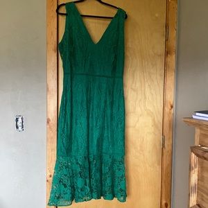 Long Lacey green dress
